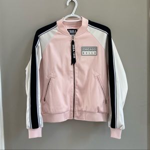Chicago Bulls NBA pink bomber jacket